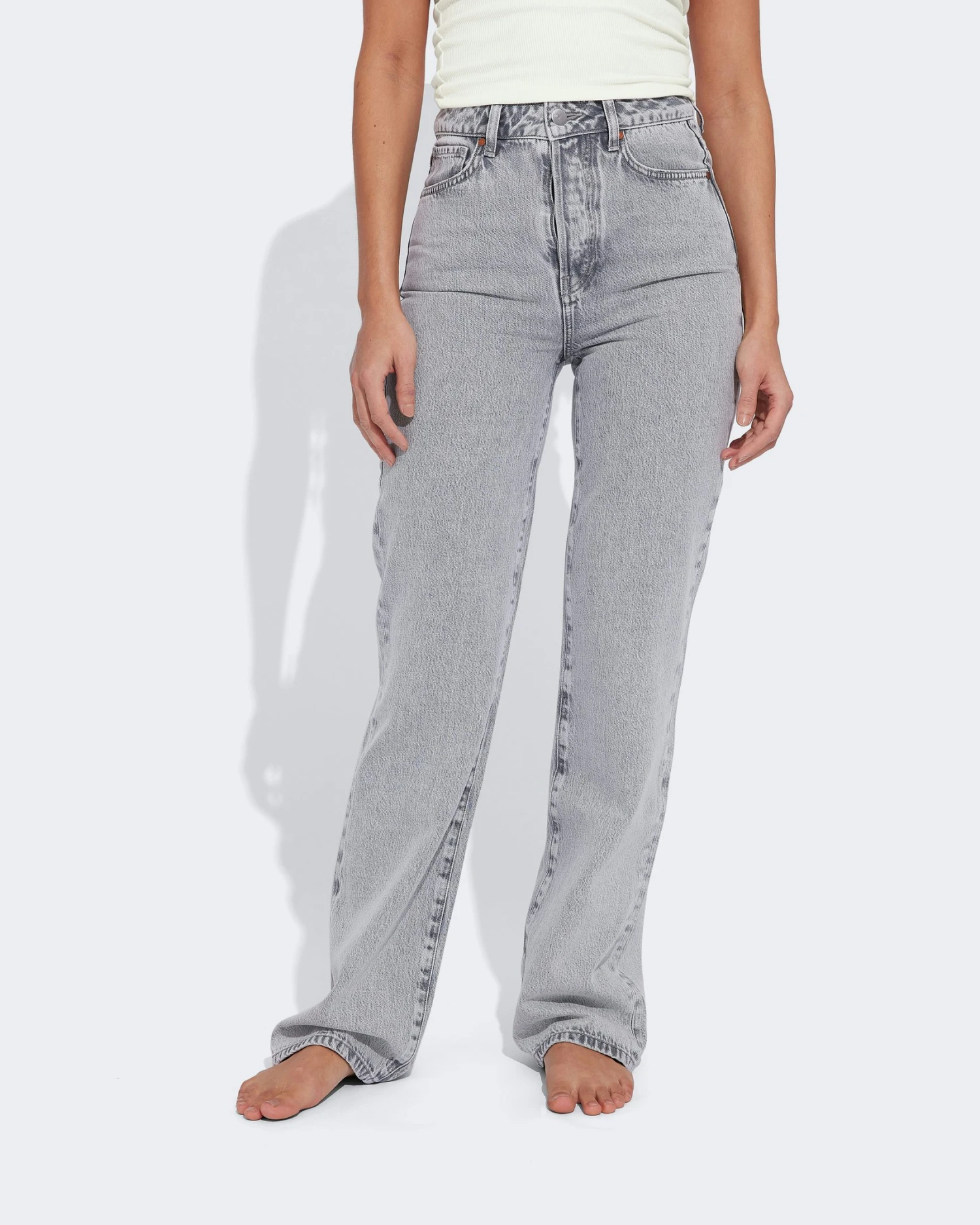 Regular Wide Grey Jeans - Bild 6