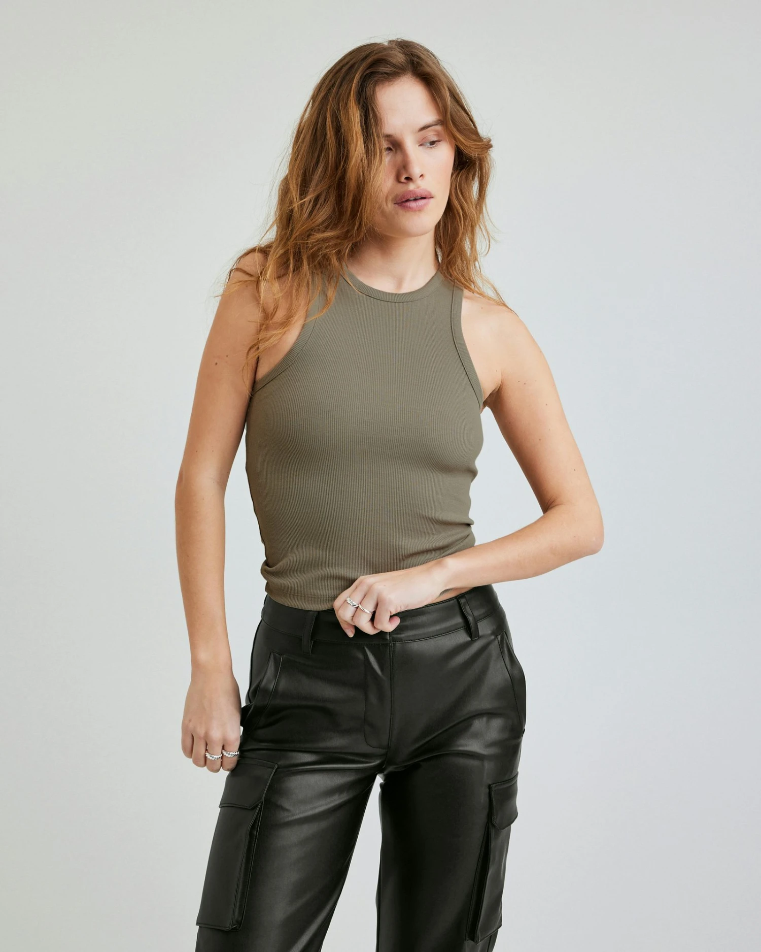 Lima Ribbestrikket Topp I Bomull